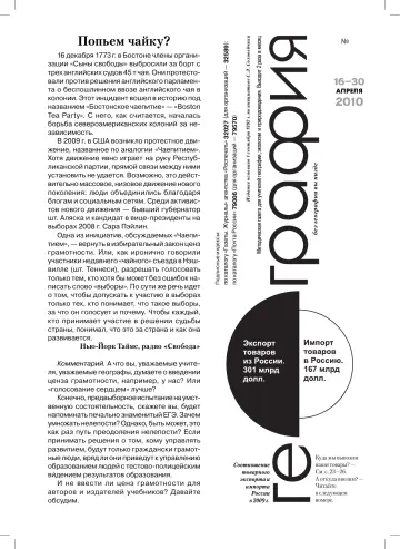 Обложка: География. 2010. № 8