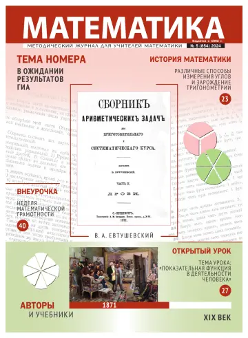 Обложка: Математика МЦНМО. 2024. № 5
