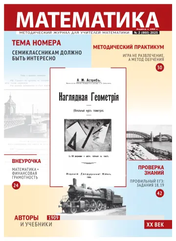 Обложка: Математика МЦНМО. 2025. № 2